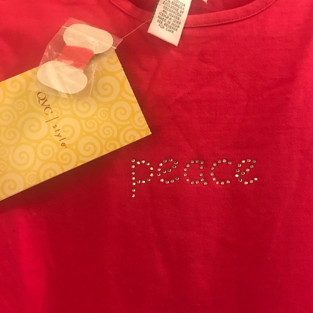 Quacker Factory PEACE top - Picture 4 of 4